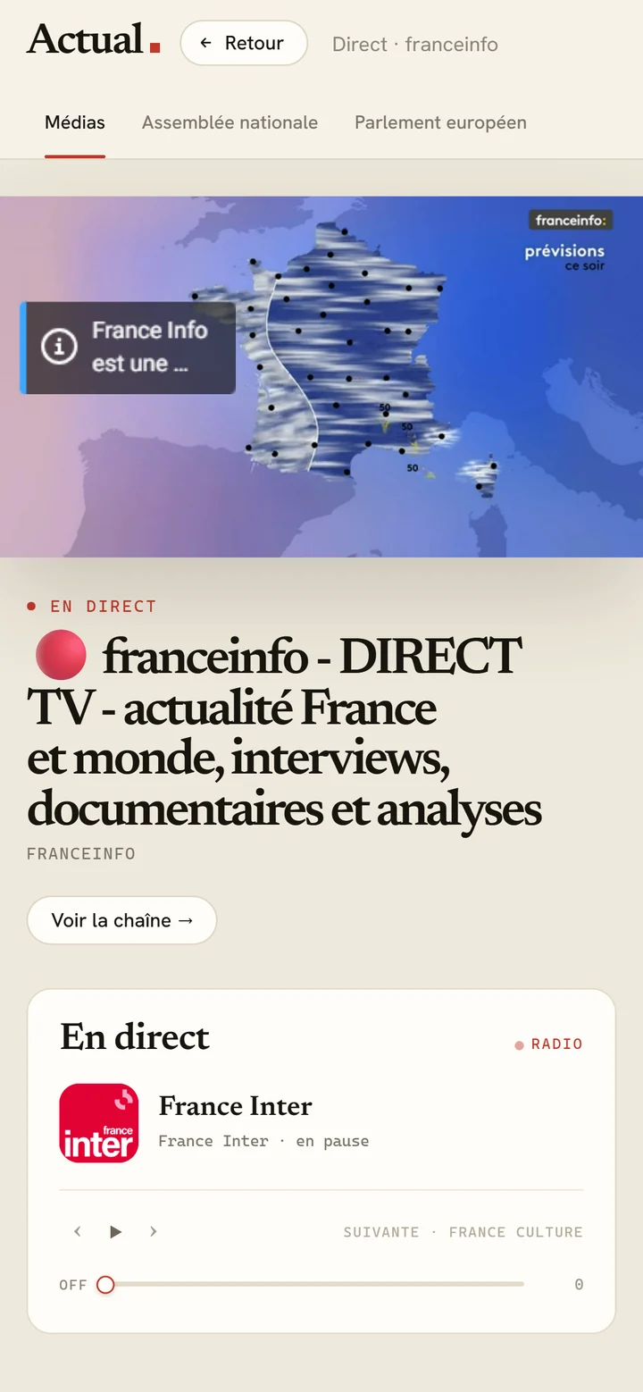 Direct franceinfo et radio