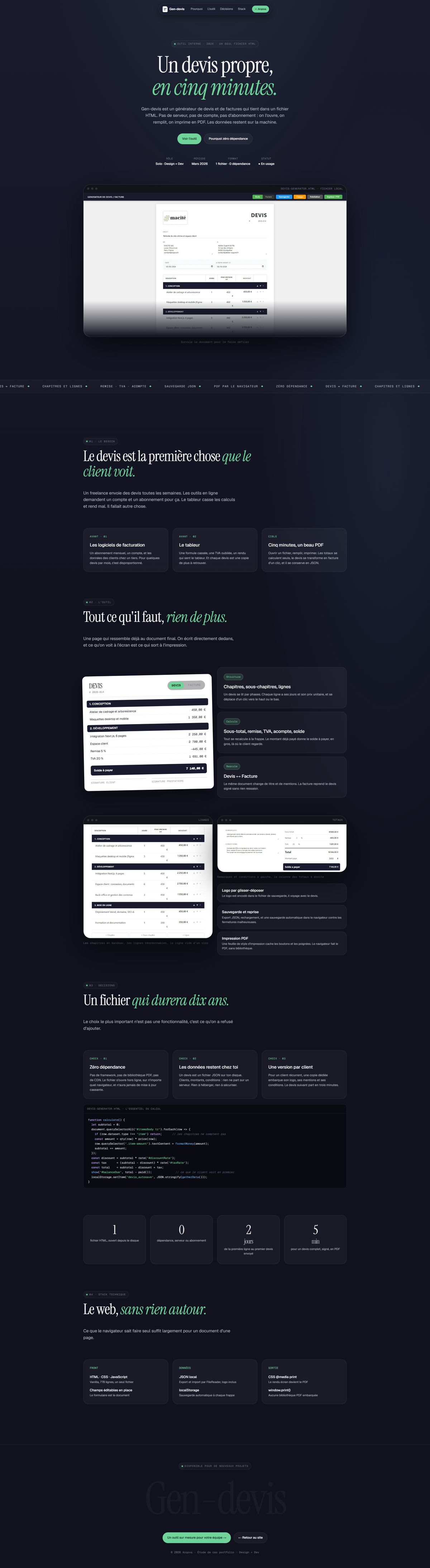 Gen-devis - Générateur de devis et factures en un fichier HTML