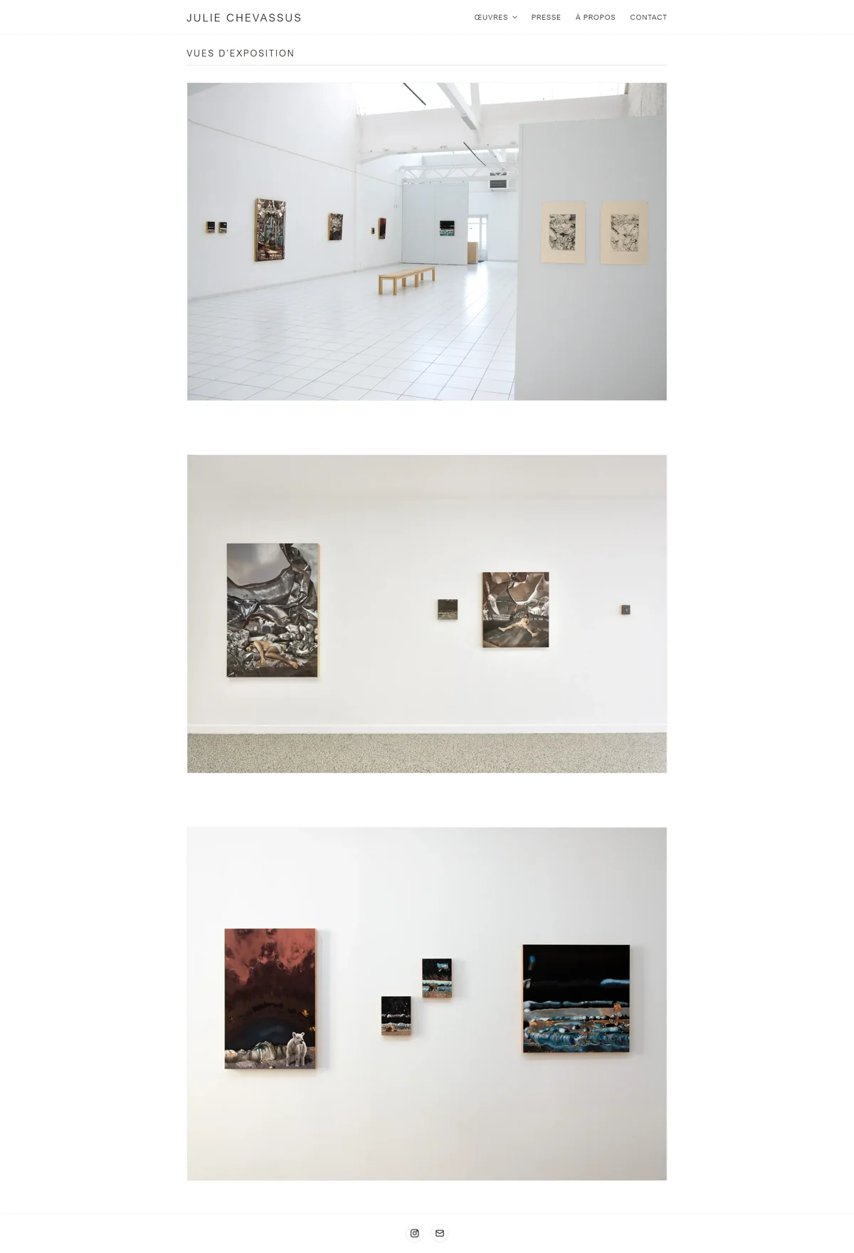 Page des vues d'exposition