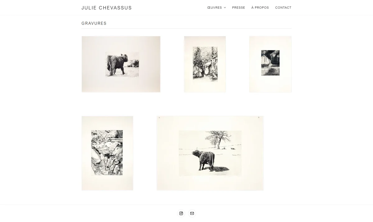 Page des gravures